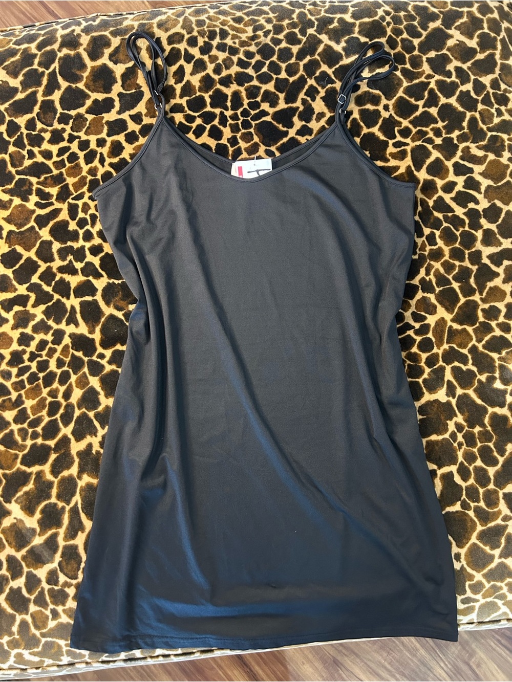 Everyday Black Satin-Look Camisole with Adjustable Straps